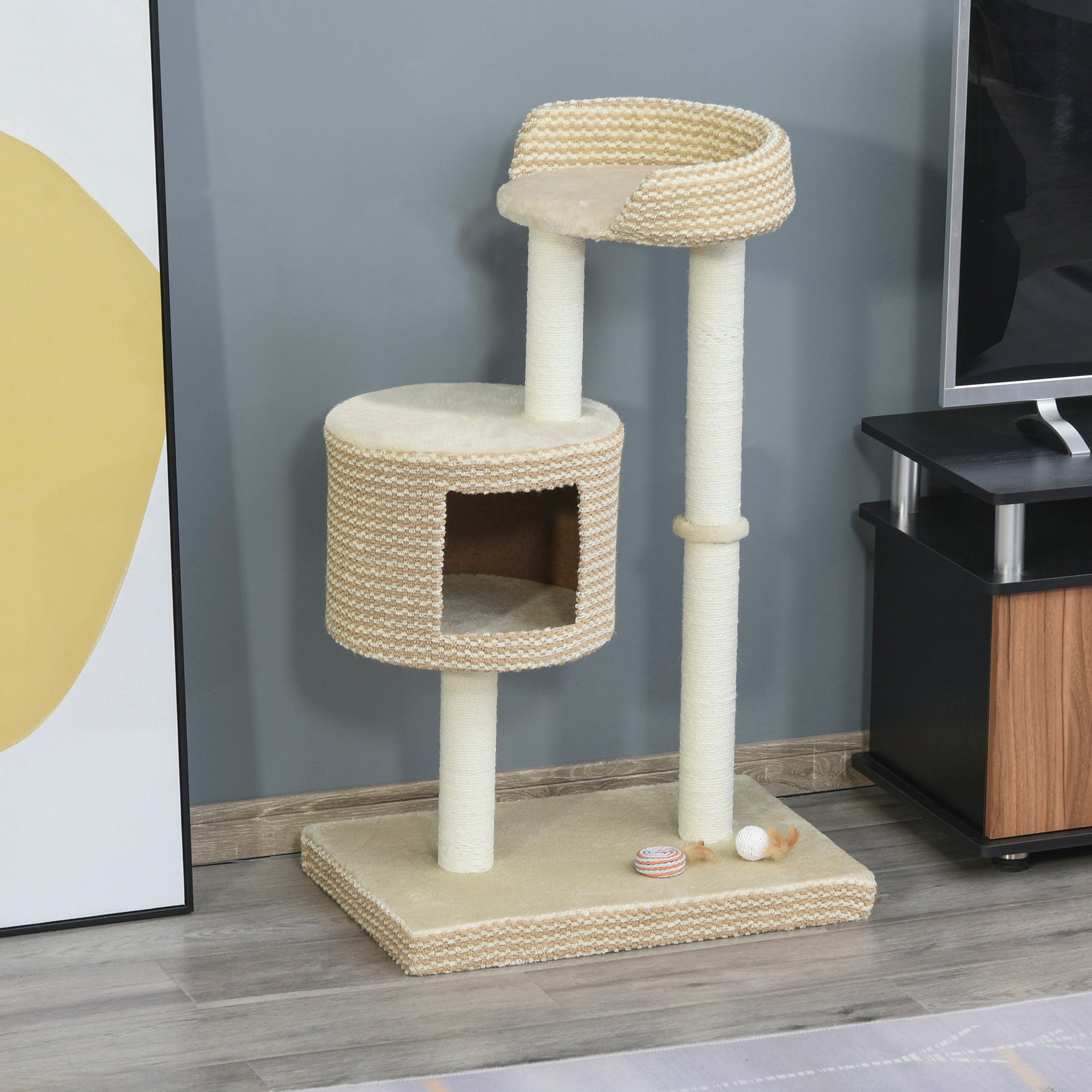 Cat Tree Tower Activity Centre With Jute Scratching Posts Condo