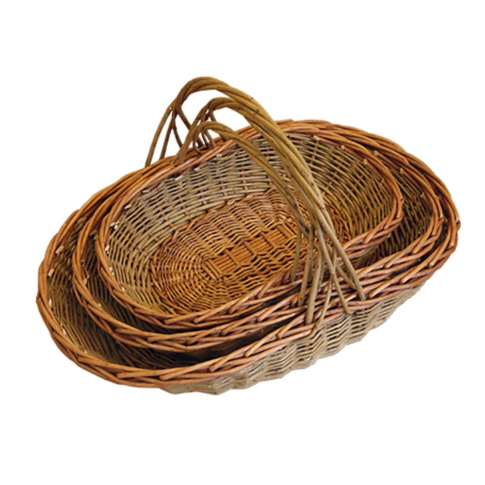 Wicker Set Of 3 Wisley Garden Trugs