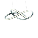 Cappio Chrome Led Pendant Lamp 36w(130w) Stunning Designer Hanging Ceiling Light With Elegant Chrome Curves