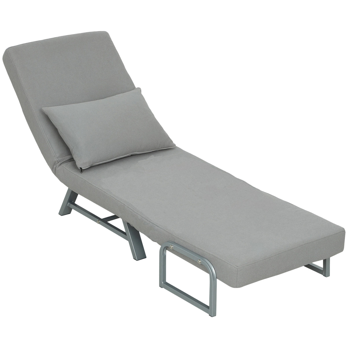 Single Sofa Bed, 3-in-1 Convertible Folding Chair Bed | Light Grey