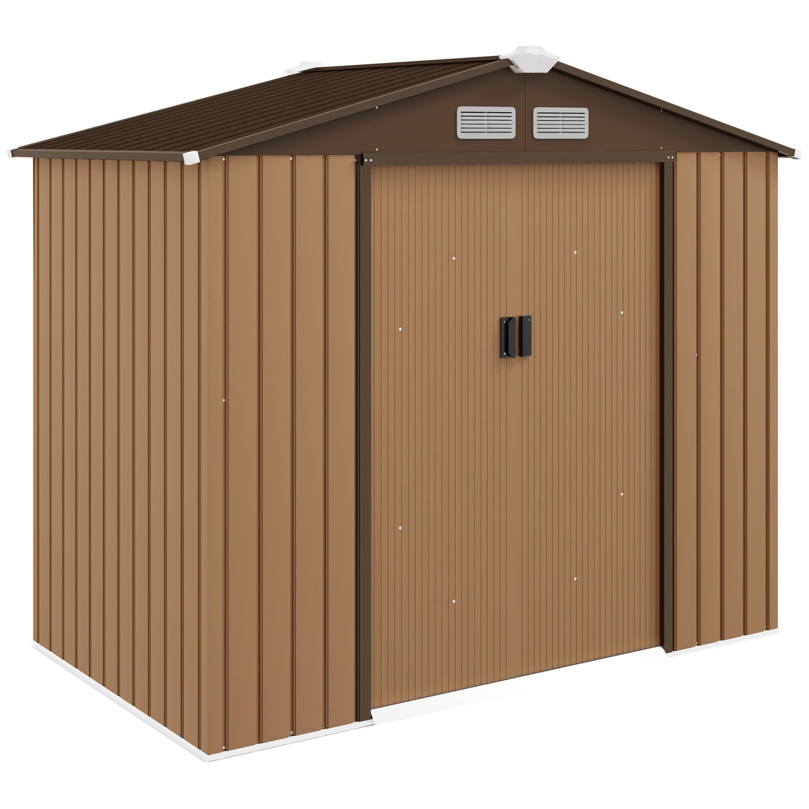 Garden Shed Storage Unit W/locking Door Floor Foundation | Yellow