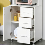 Modern Kitchen Pantry Cabinet Storage Cupboard W/ Countertop | White