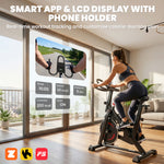 SPORTNOW Exercise Bike For Home With Smart App, 0-100% Magnetic Resistance