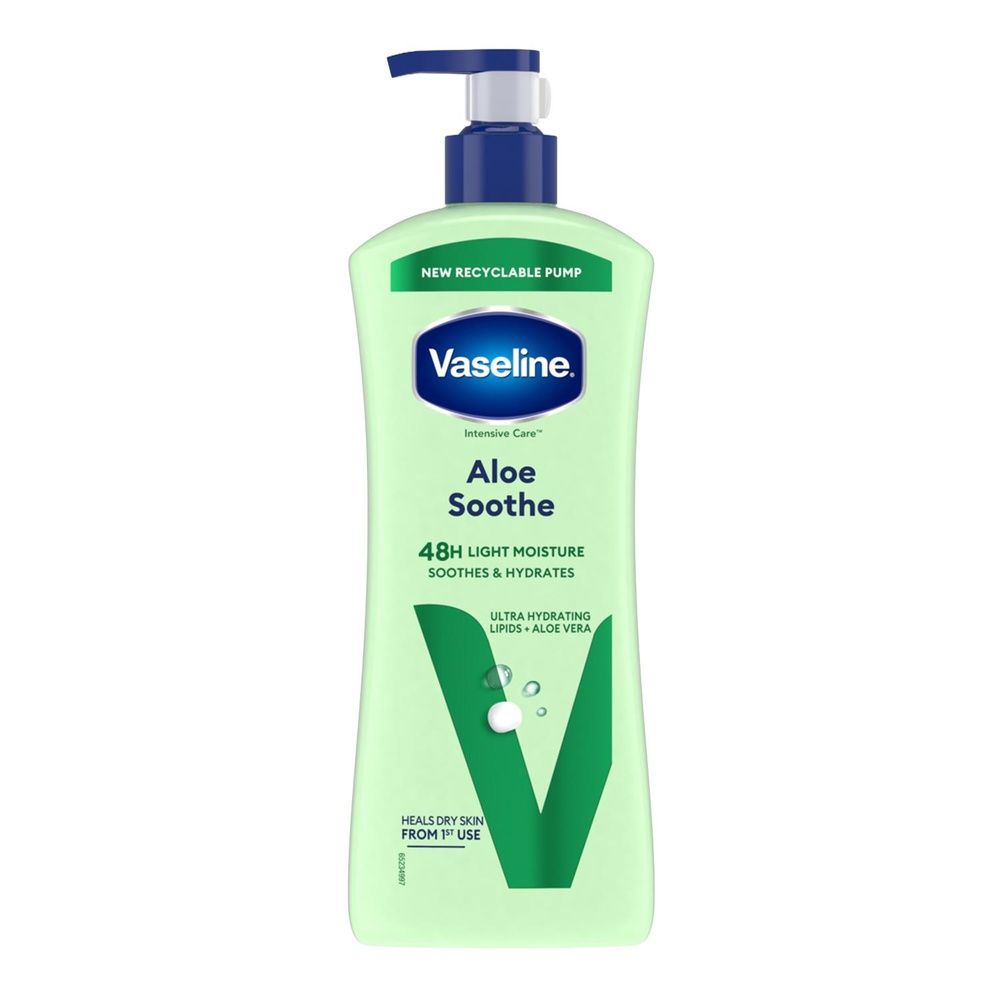 Vaseline Gift Set Aloe Soothe Lotion 600ml, Spray 190ml & Lip Therapy 20g