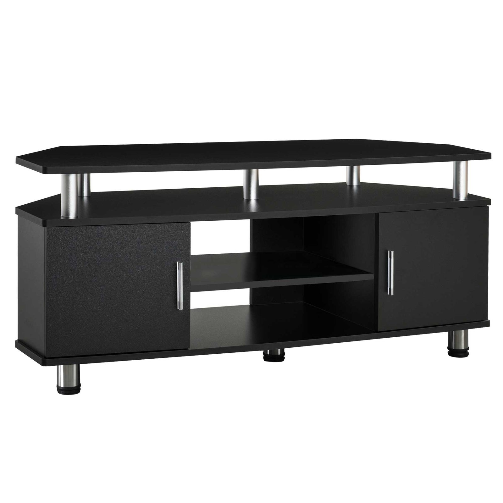 Tv Unit Cabinet W/ Storage Shelves Cupboard | Black