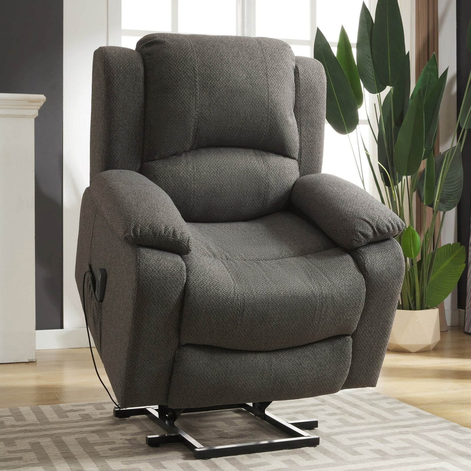 Marldon Electric Riser Recliner With Massage And Heat | Dark Grey