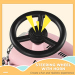 Foot To Floor Slider With Steering Wheel, For Ages 12-36 Months | Pink