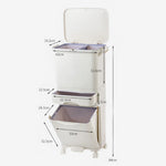 Rubbish Dustbin Recycling Bin Rubbish Trash Home Kitchen White | 42l | White
