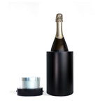 Wine Bottle Cooler – Reusable Ice-free Drink Chiller With Freezer Bullet – Keeps Wine, Prosecco & Champagne Cold For Hours – Fits Most 750ml Bottles | Black
