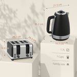 Quick Boil Kettle & Toaster Set | Black
