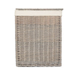 Slim Grey Wash Wicker Laundry Basket | One Size