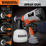 Electric Paint Sprayer 600w, Hvlp Hand Held Fence Spray Gun 1200ml Container