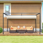 3x2m Metal Pergola Gazebo Retractable Canopy Cream