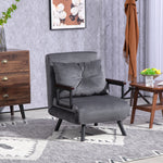 Click Clack Single Chair Bed Settee For Living Room | One Size | Charcoal Grey