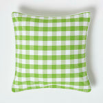 Block Check Cotton Gingham Cushion Cover | 45cm x 45cm | Green