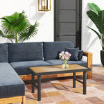 Garden Coffee Table W/ Spc Woodgrain Tabletop | Brown