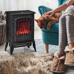 Freestanding Electric Fireplace With Realistic Flame Effect
