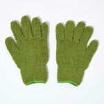 Microfibre Dusting Gloves For Artificial Plants, Green