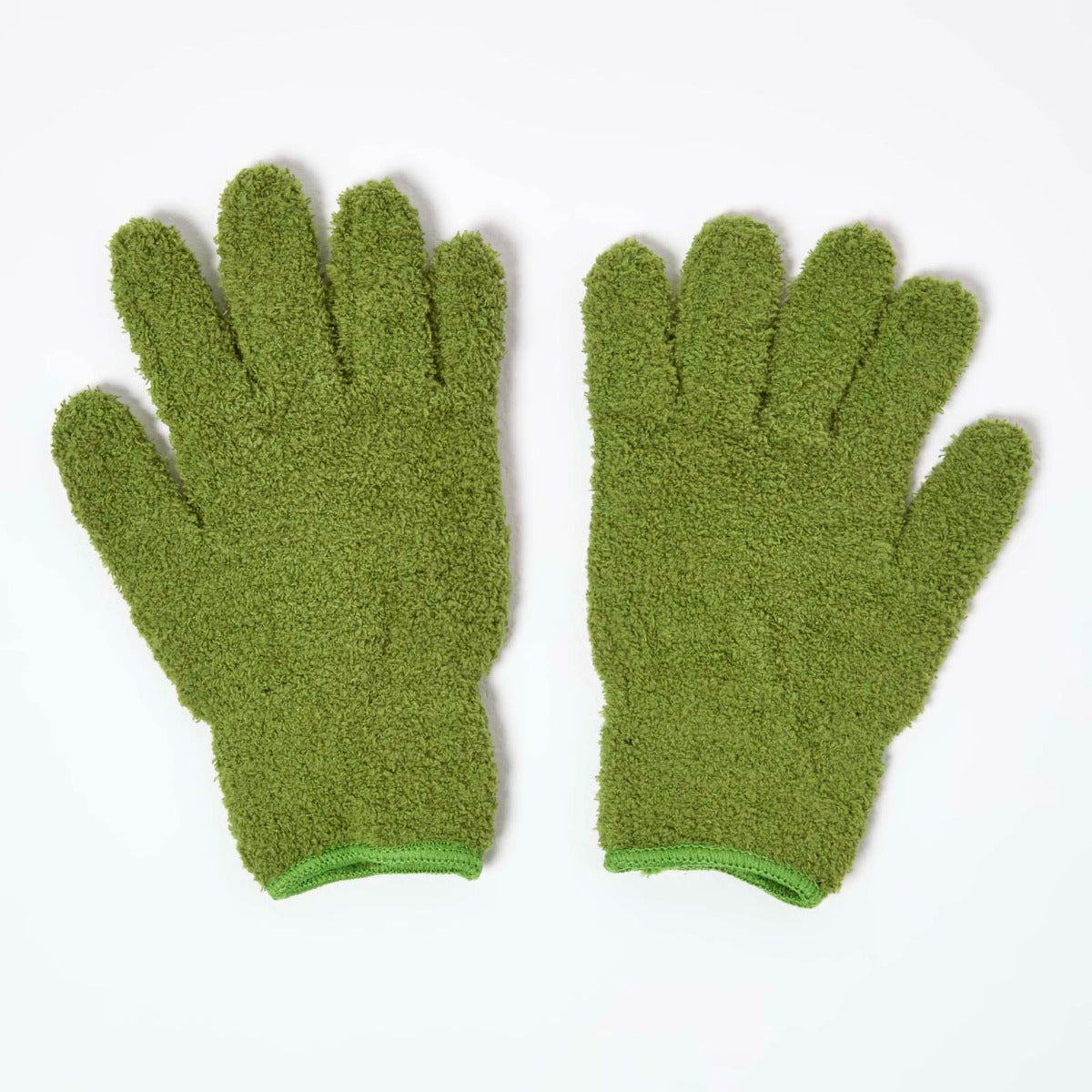 Microfibre Dusting Gloves For Artificial Plants, Green