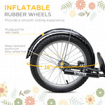 Kids Kick Scooter Teen Ride On Adjustable Children Scooter With Brakes | Orange