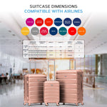 29" Large Suitcase Check-in Hold Luggage Hard Shell 4 Wheels Tsa Lock | Large | Rose