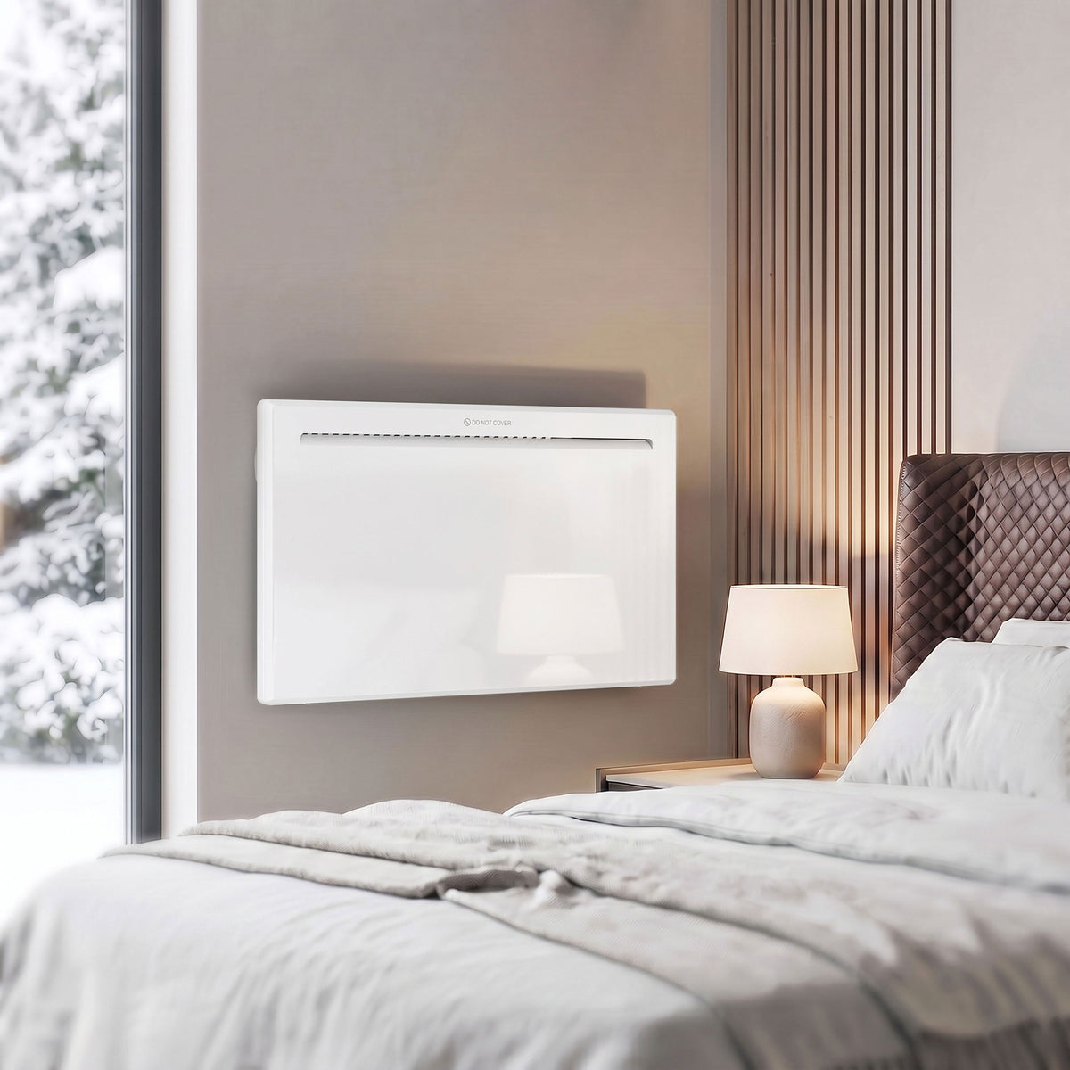 Smart Electric Panel Heater, Freestanding Wall Mounted | 1500w | White