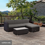 7 Piece Outdoor Furniture Cushion Set For Rattan Furniture | Gray
