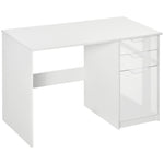 Computer Desk W/ Drawers Modern Writing Workstation For Home | White