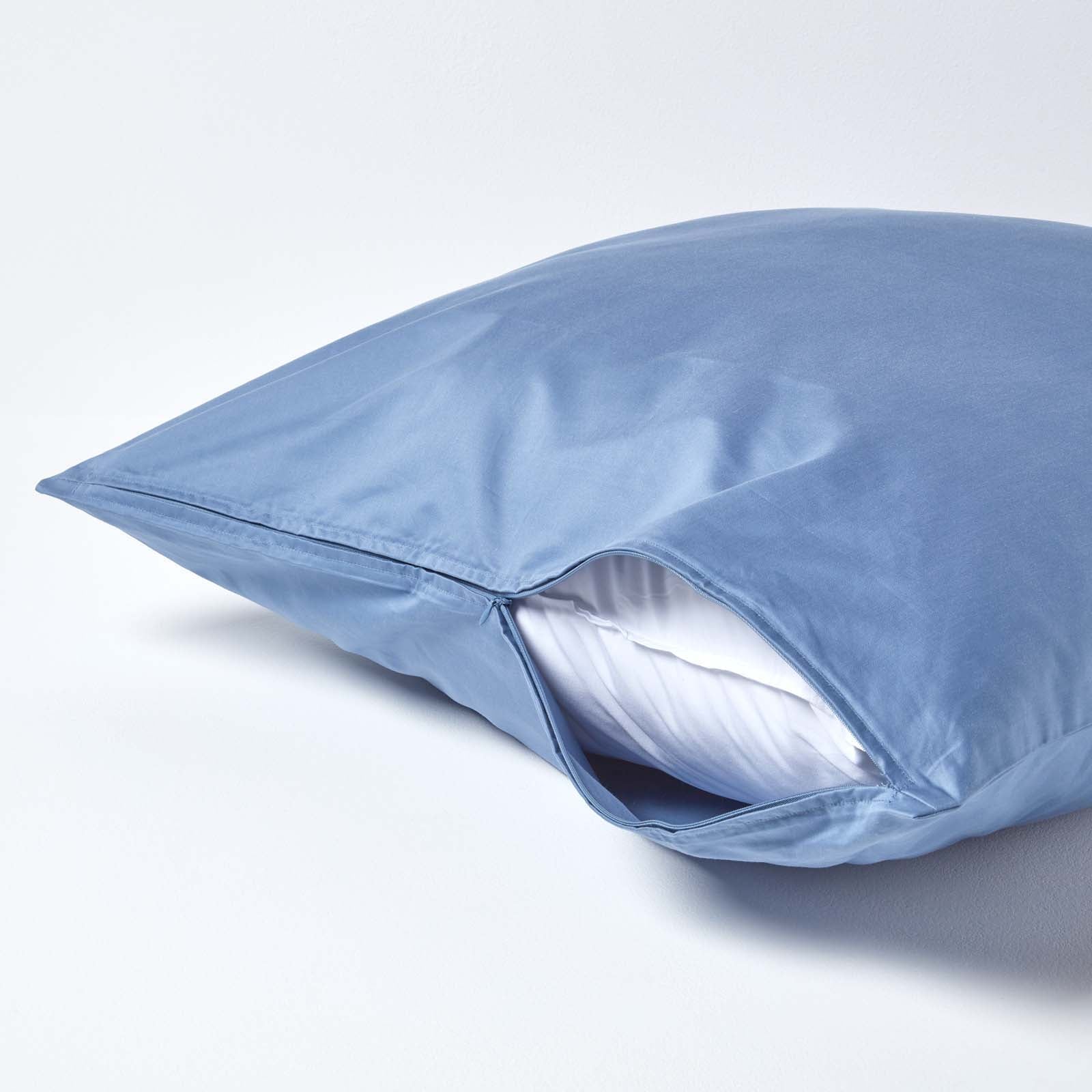 European Size Egyptian Cotton Pillowcase 1000 Tc | 80cm x 80cm | Airforce Blue