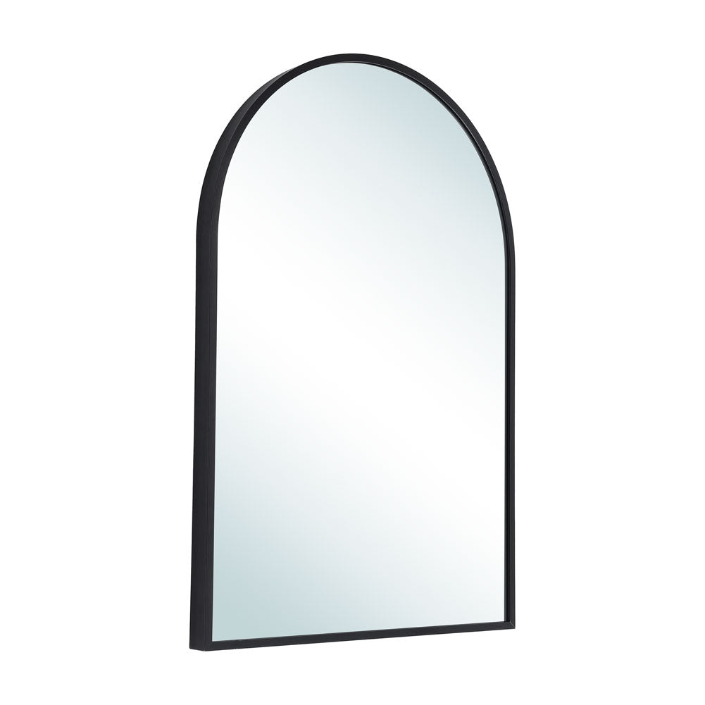 50x70cm Arched Wall Mirror In Black Aluminium Alloy Frame