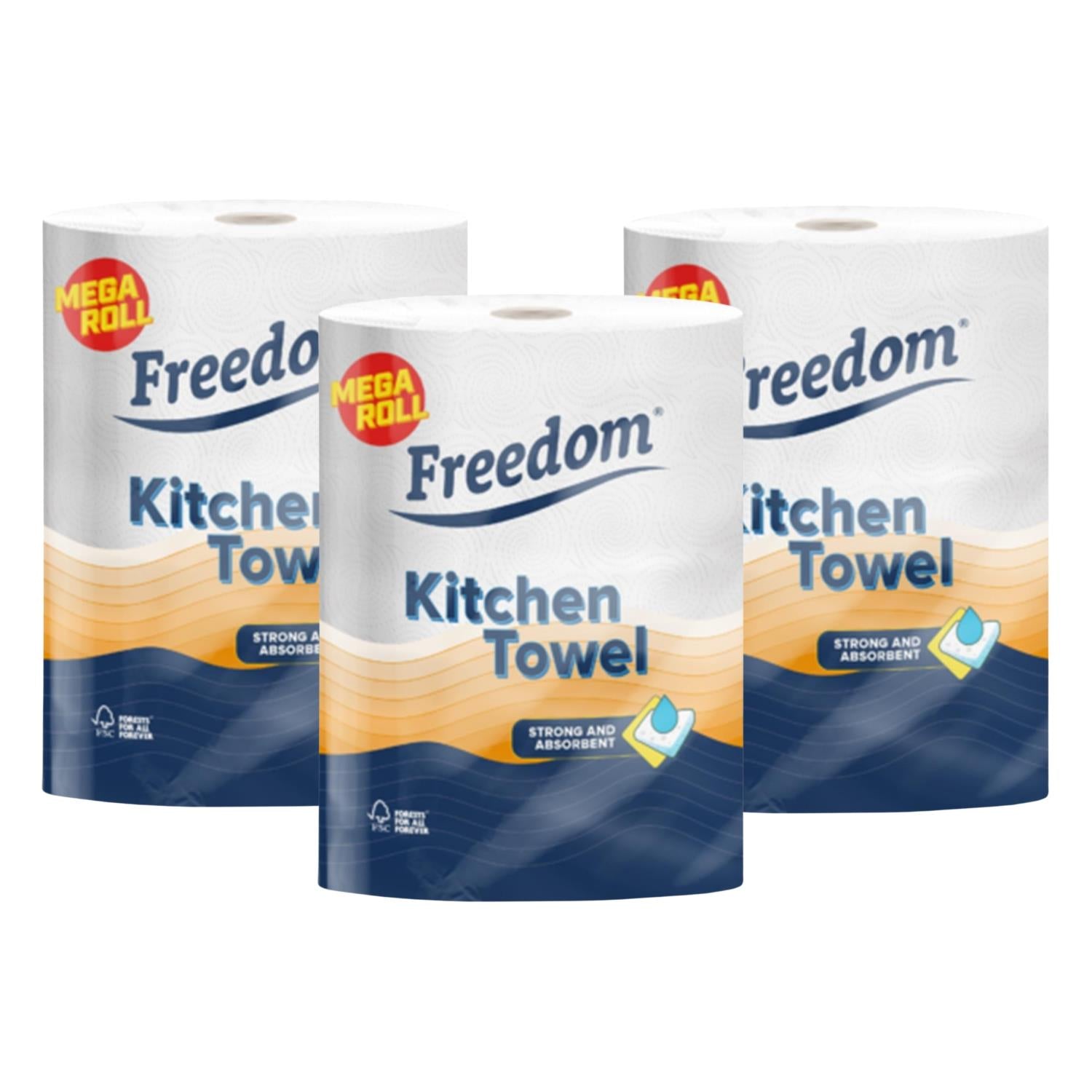 Rhino Jumbo Luxury Kitchen Towel Roll Strong & Absorbent 6 Roll | Set-of-3
