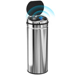 50l Sensor Bin, Stainless Steel Kitchen Bin With Automatic Close | Silver