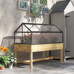 Raised Garden Bed W/ Cold Frame Greenhouse W/ Polycarbonate