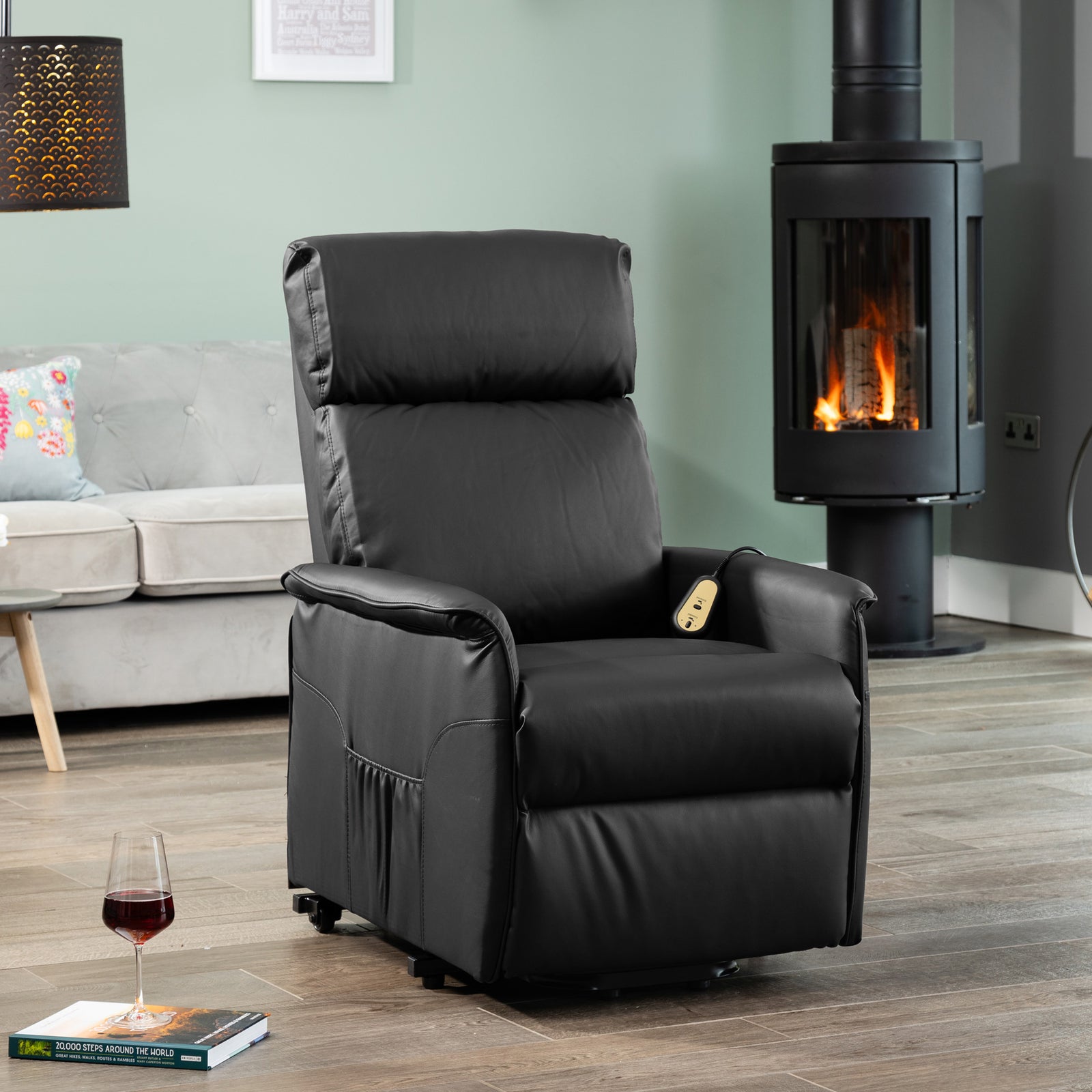 Townsend Electric Lift Assist Rise And Recline Chair | Black