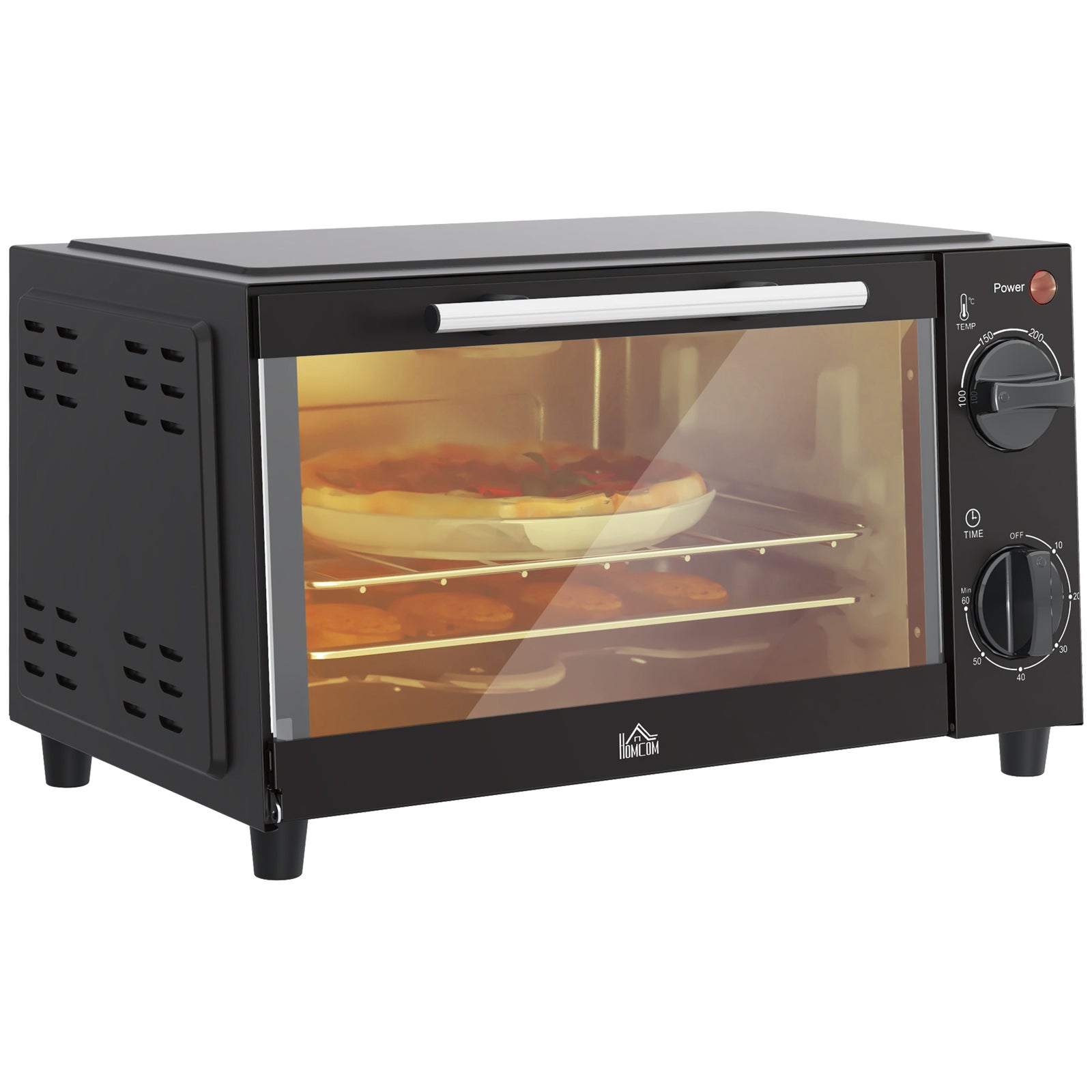 Mini Oven 9l Countertop Electric Grill With Temp Timer | One Size | Black