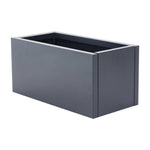 Zinc Galvanized Steel Planter Box With Drainage Hole –rectangle Raised Planter Box Outdoor Balcony Garden Trough Pot | Small | Anthracite Grey
