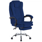 Swivel Velvet Office Chair Ergonomic Leisure Chair Height Adjustable Desk Chair | Blue
