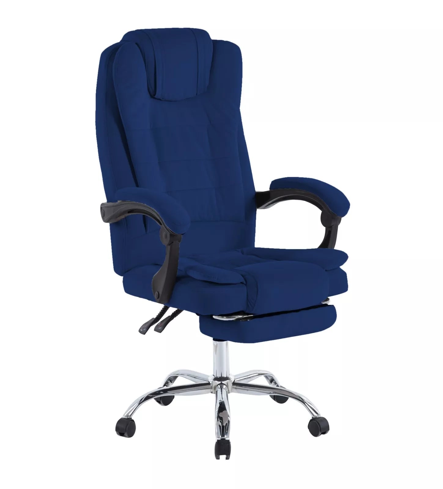 Swivel Velvet Office Chair Ergonomic Leisure Chair Height Adjustable Desk Chair | Blue