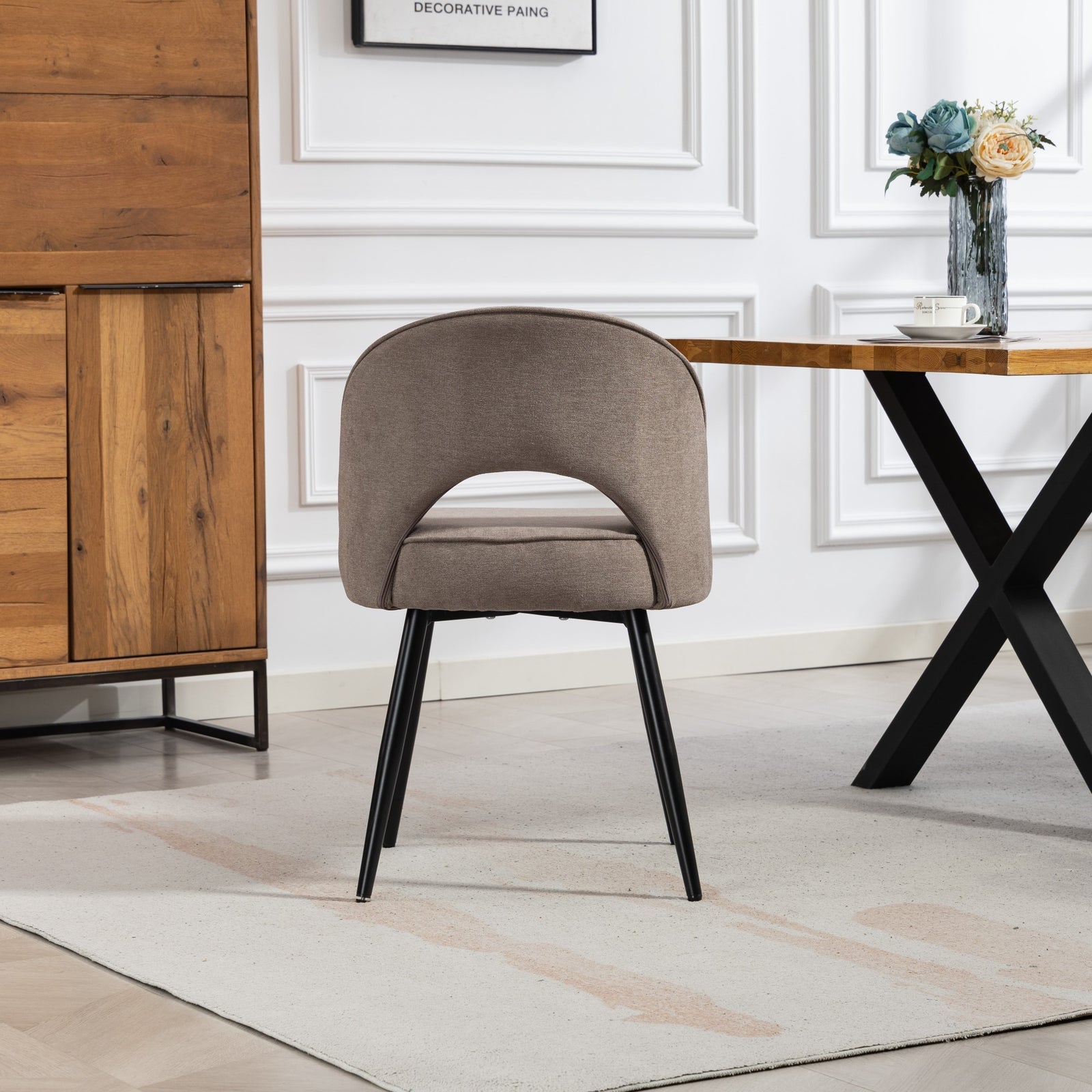 Ashley Fabric Dining Chairs - Set Of 2 | Brown