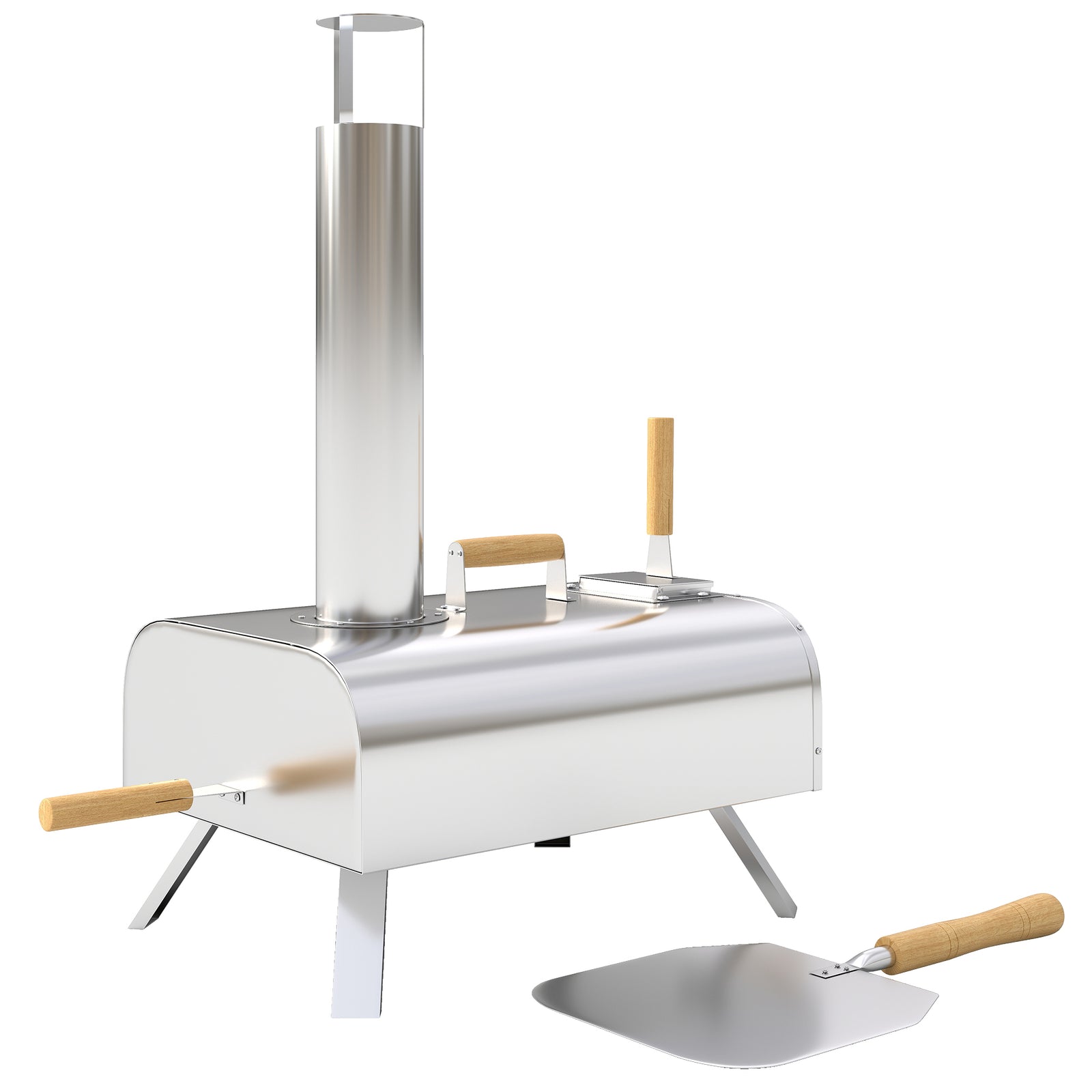 Portable Wood Pellet Pizza Oven W/ Foldable Legs 12 Inch