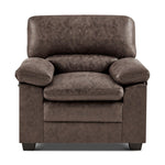 Oxford Faux Leather Sofa 1 Seater | Chocolate