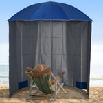 Fishing Umbrella With Side Canopy | Blue