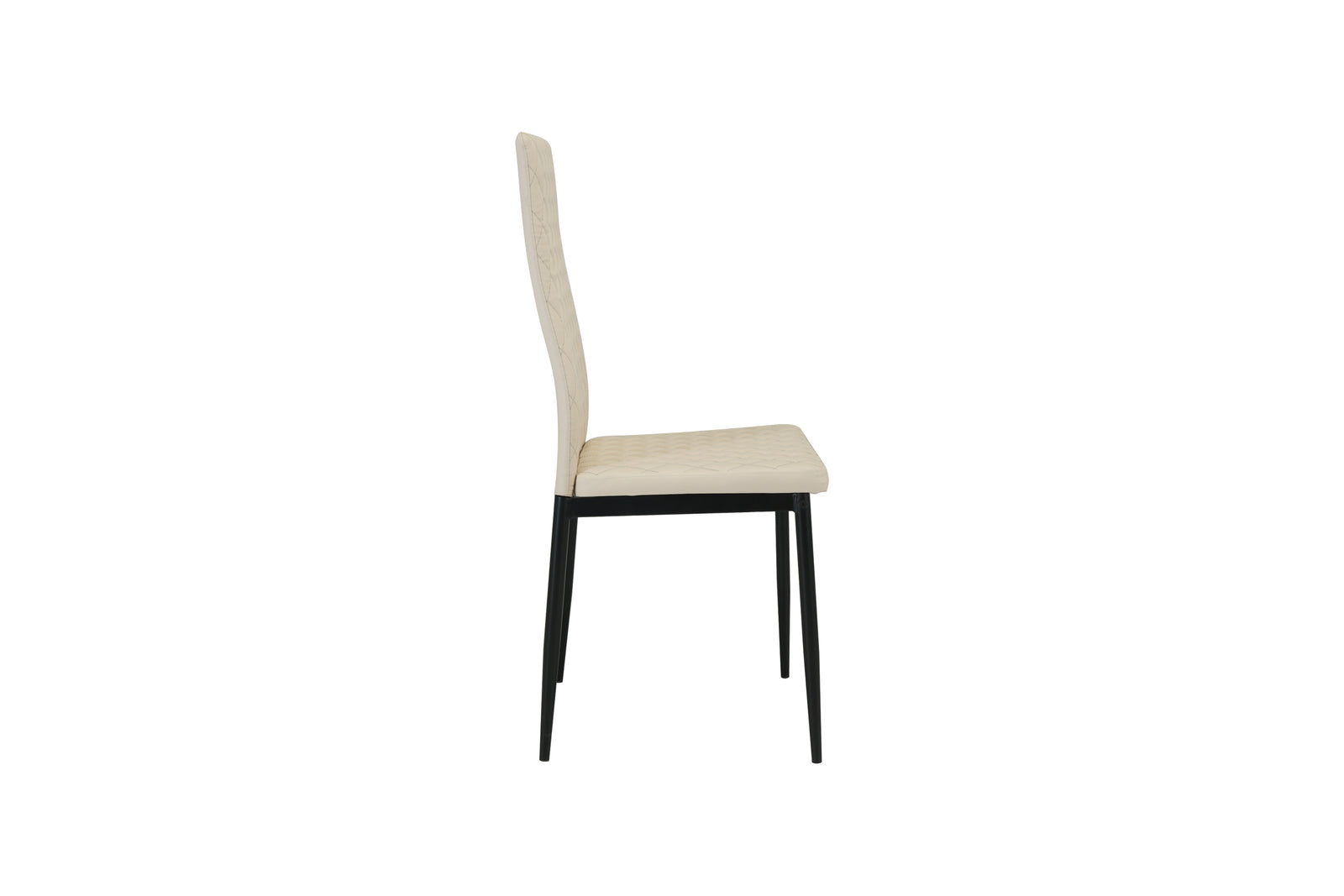 San Diego Marble Top Dining Table With Emily Leather Chairs | Champagne