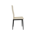 San Diego Marble Top Dining Table With Emily Leather Chairs | Champagne