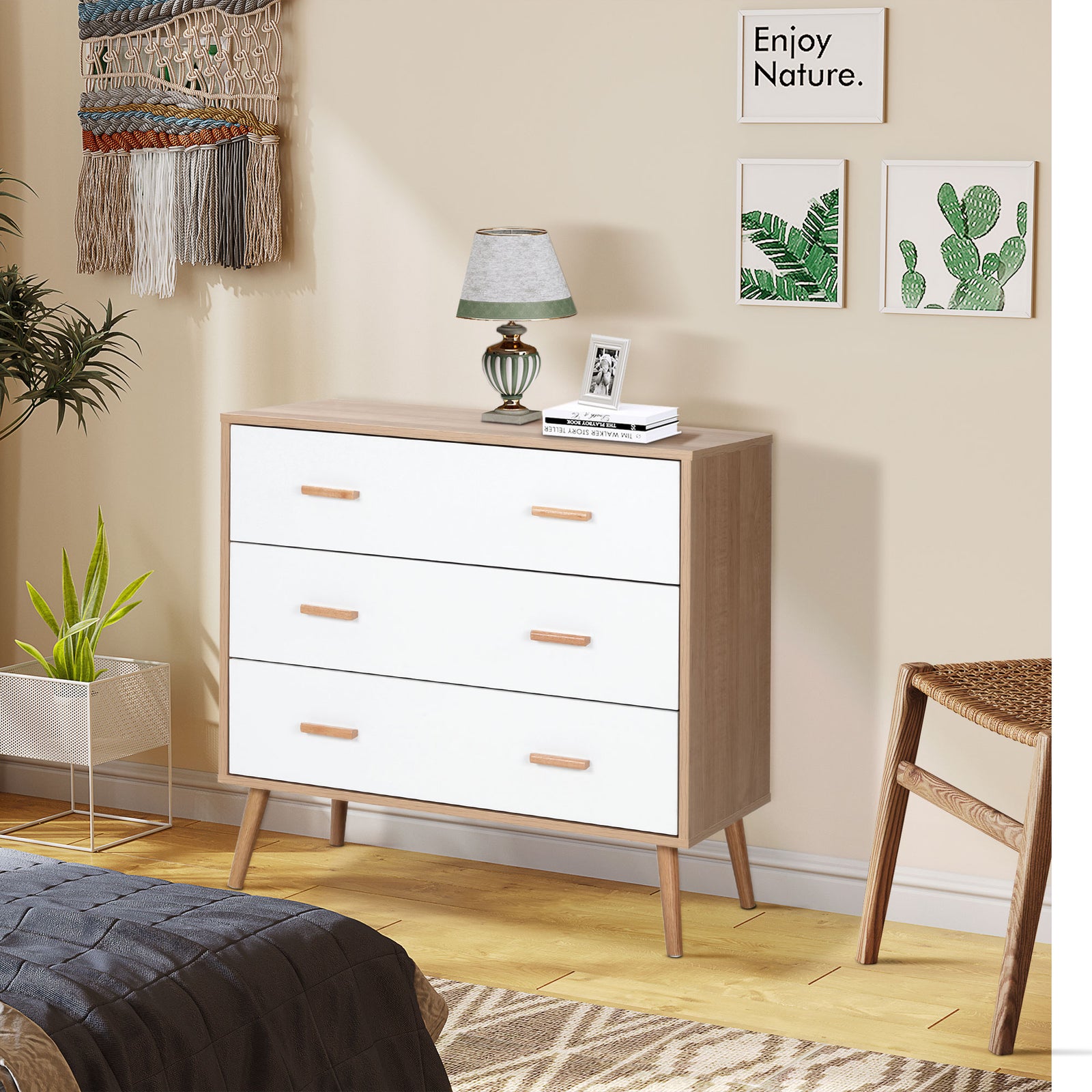 Chest Of Drawers With 3 Drawers Storage Organizer
