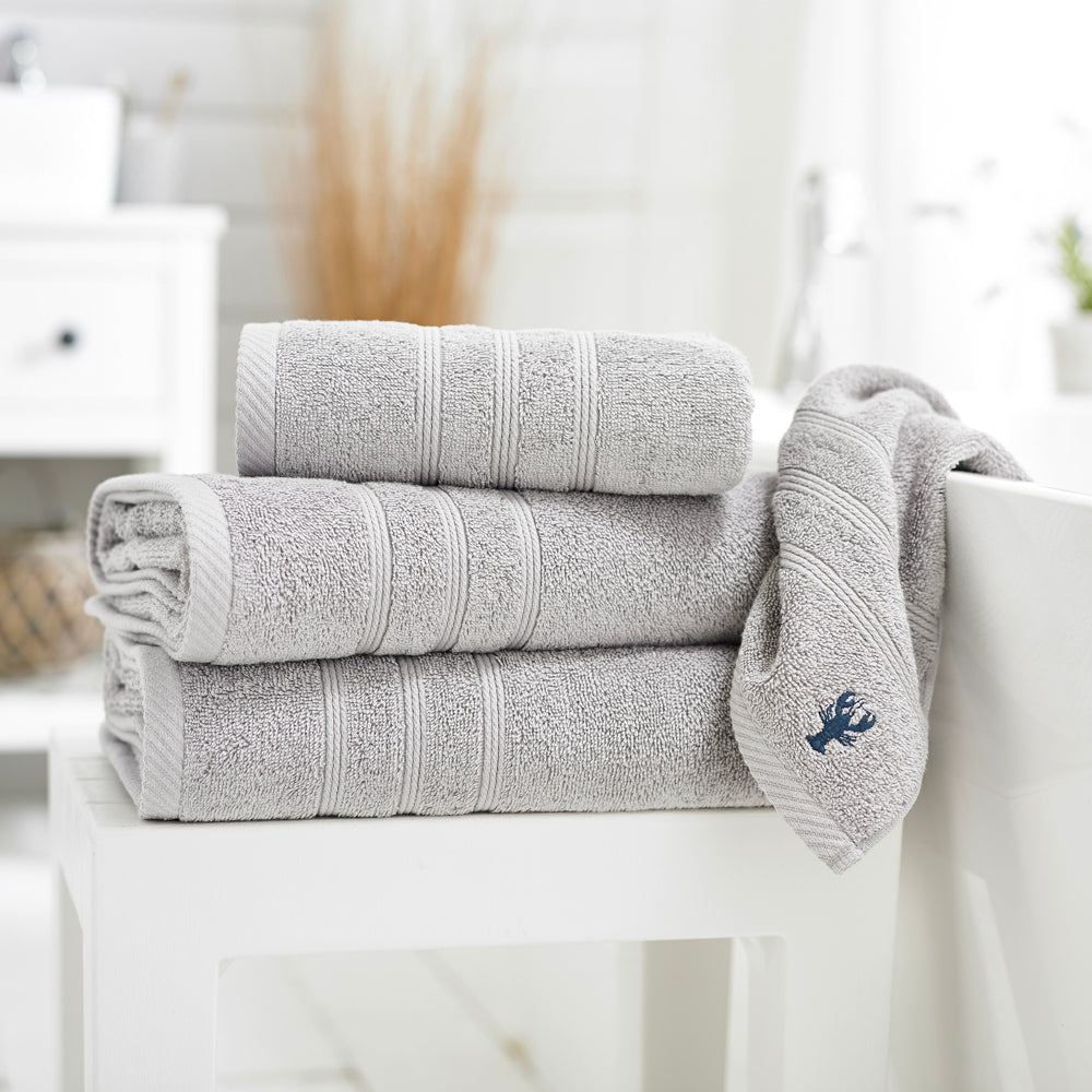 Kaleidoscope 550gm Combed 100% Cotton Towels | Hand Towel | Silver