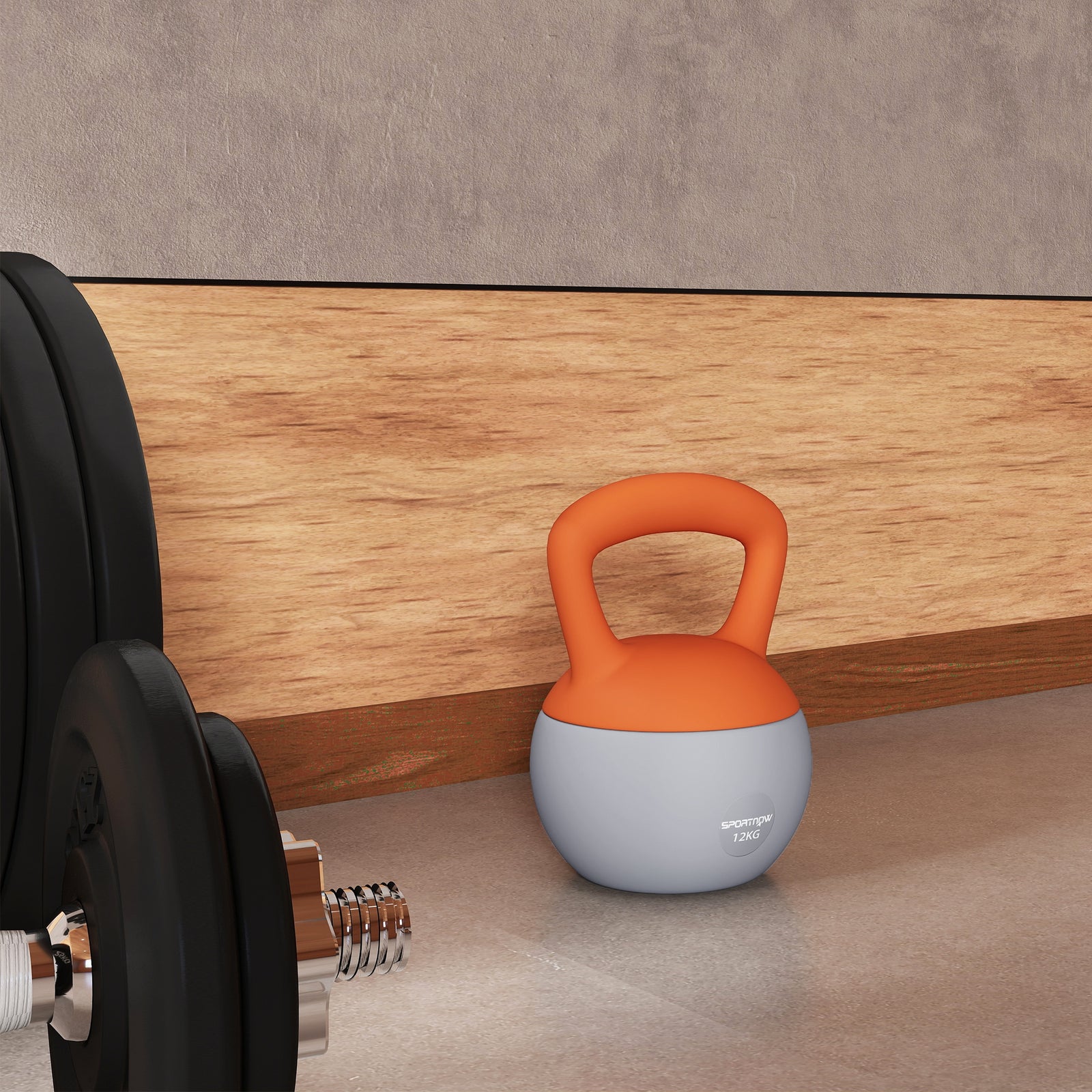 Kettlebell W/ Soft Body, Non-slip Handle | 12kg | Orange