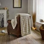 Chatsworth Faux Fur Luxury Throw 130x170cm – Ultra Soft & Stylish Blanket | 130cm x 170cm | Fawn