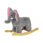 Ride On Elephant Rocker Children Rocking Horse Grey Nursery Rhymes Kids Toy Game
