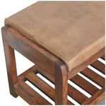 Solid Wood Buffalo Slatted Hallway Bench